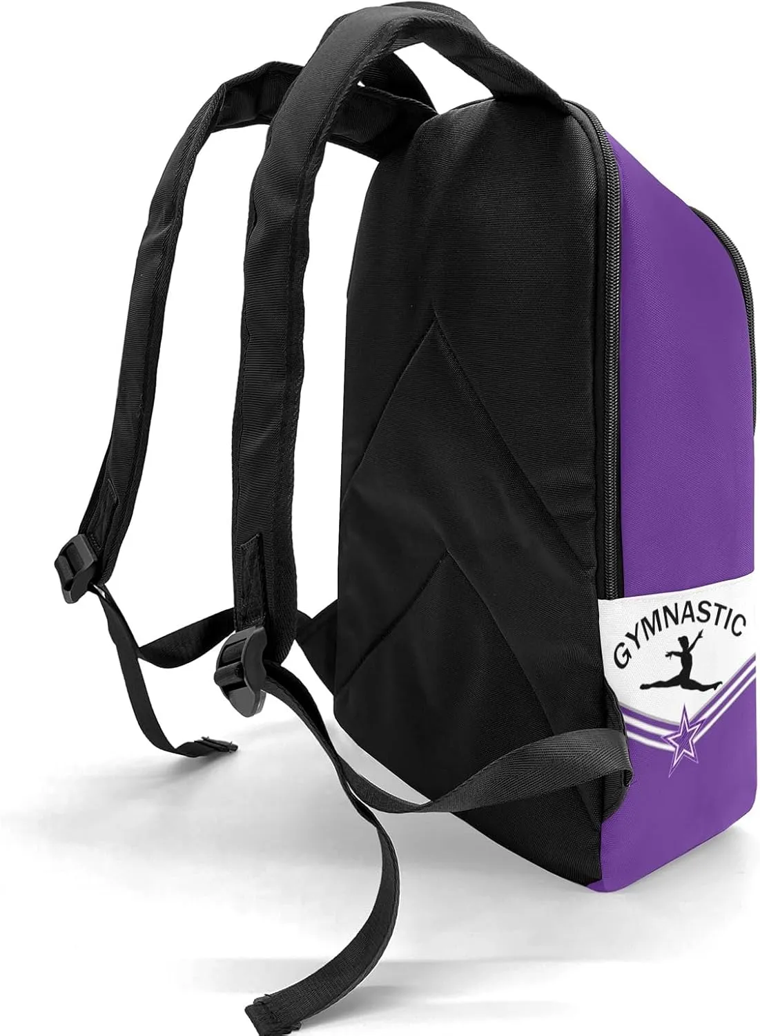 Purple Gymnastic Athlete Personalized Backpack for Teen Custom Travel Backpack for Boys Girs Bookbag Casual Bag Name Gift, Design 12, EU5566SS
