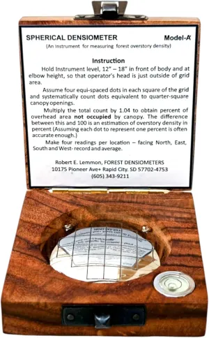 QADEEM Forestry Suppliers Spherical Crown Densiometer, Convex with Leather Case