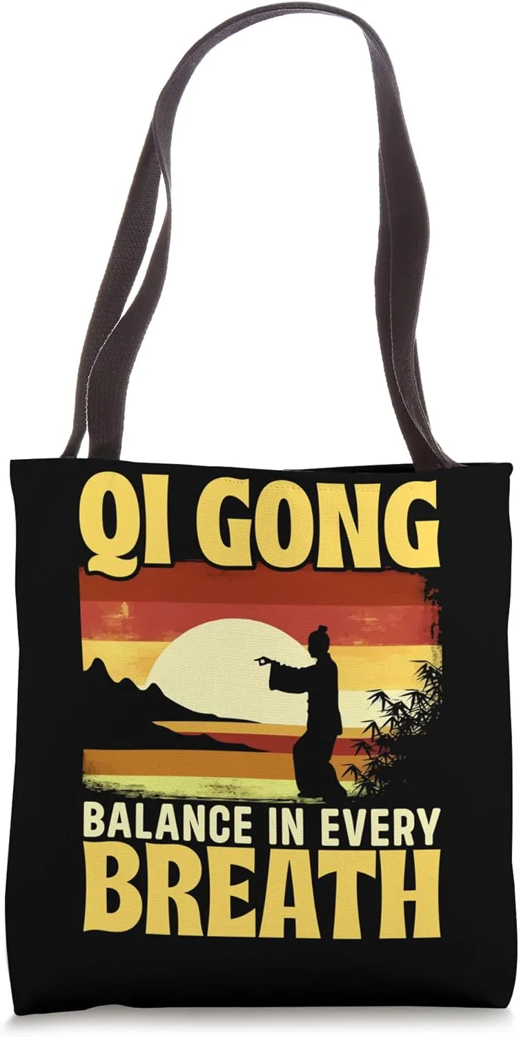 Qigong Pose Meditate Chinese Medicine Meditation Tote Bag