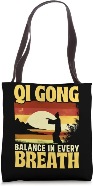 Qigong Pose Meditate Chinese Medicine Meditation Tote Bag