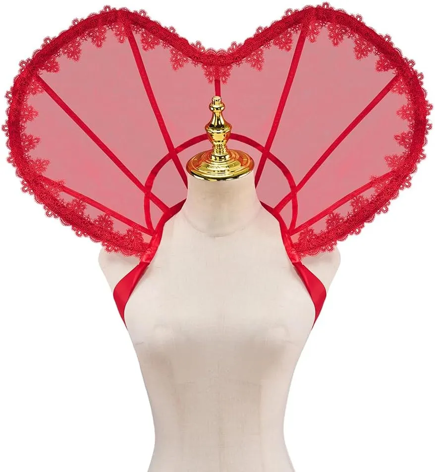 Queen Elizabeth Costume Collar Heart Shape Gothic Stand Up Collar Victorian Tudor Queen Dress Accessories
