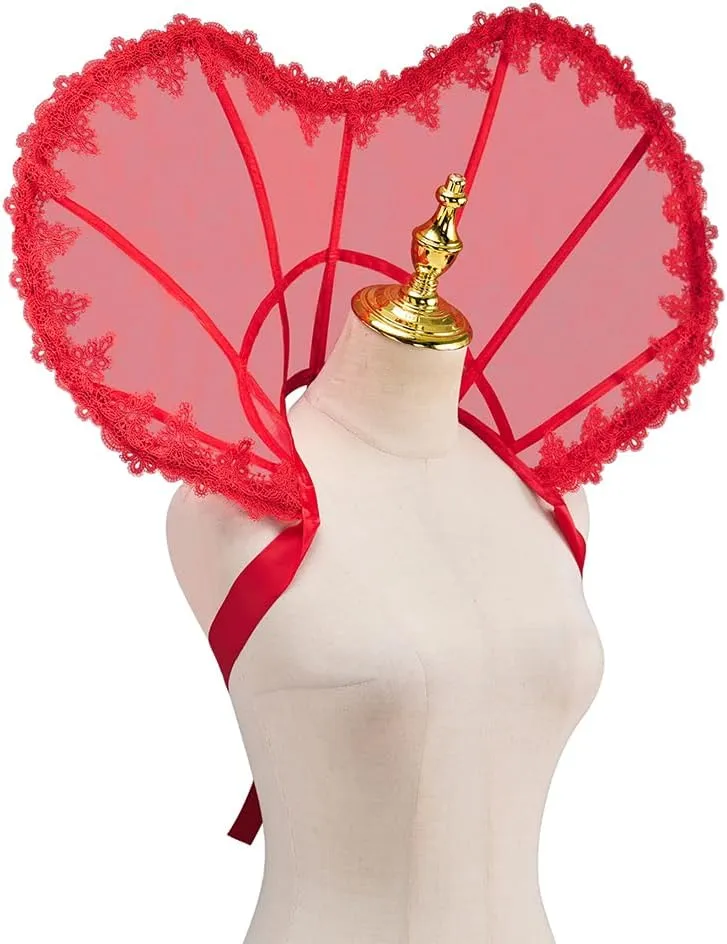 Queen Elizabeth Costume Collar Heart Shape Gothic Stand Up Collar Victorian Tudor Queen Dress Accessories