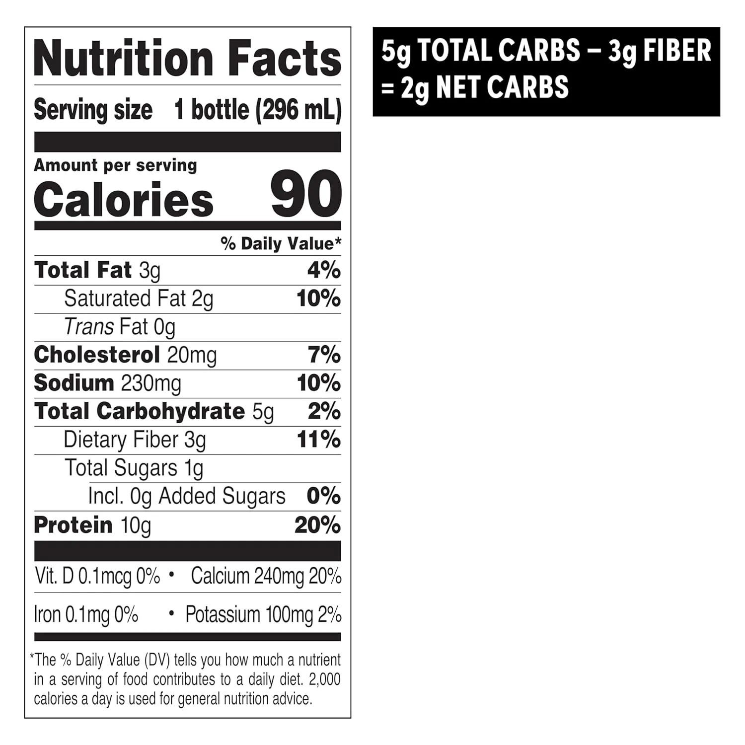 Quest Nutrition Iced Coffee, Vanilla Latte, 1g of Sugar, 10g of Protein, 90 calories, 200mg of caffeine, 12 Count