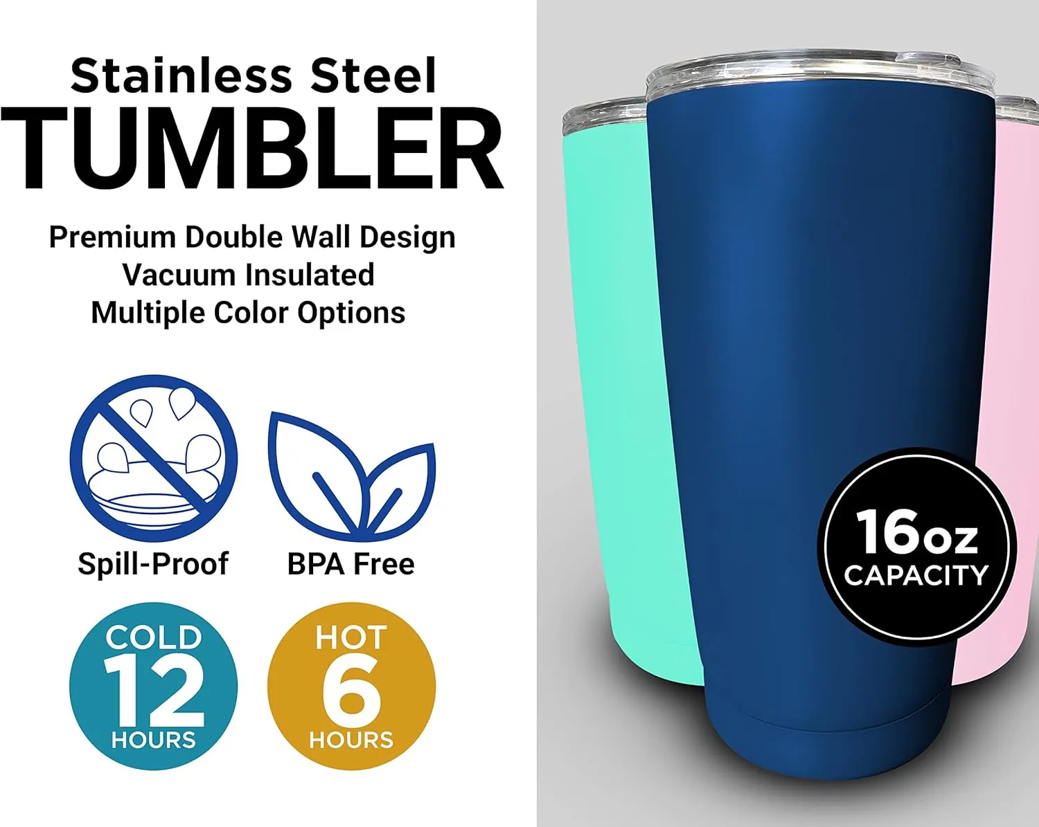 R and R Imports Pulaski New York Souvenir 16 oz Stainless Steel Insulated Tumbler Adventure Awaits Design Black.