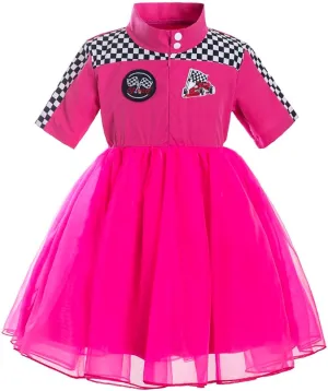 Race Car Outfit Car Birthday Outfit Racer Girl Dress Baby Girl Outfit Red Racer Halloween Kids Costume