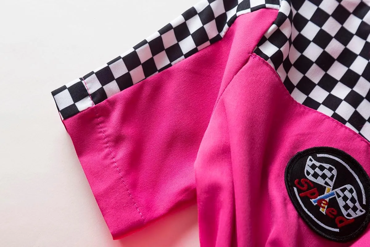 Race Car Outfit Car Birthday Outfit Racer Girl Dress Baby Girl Outfit Red Racer Halloween Kids Costume