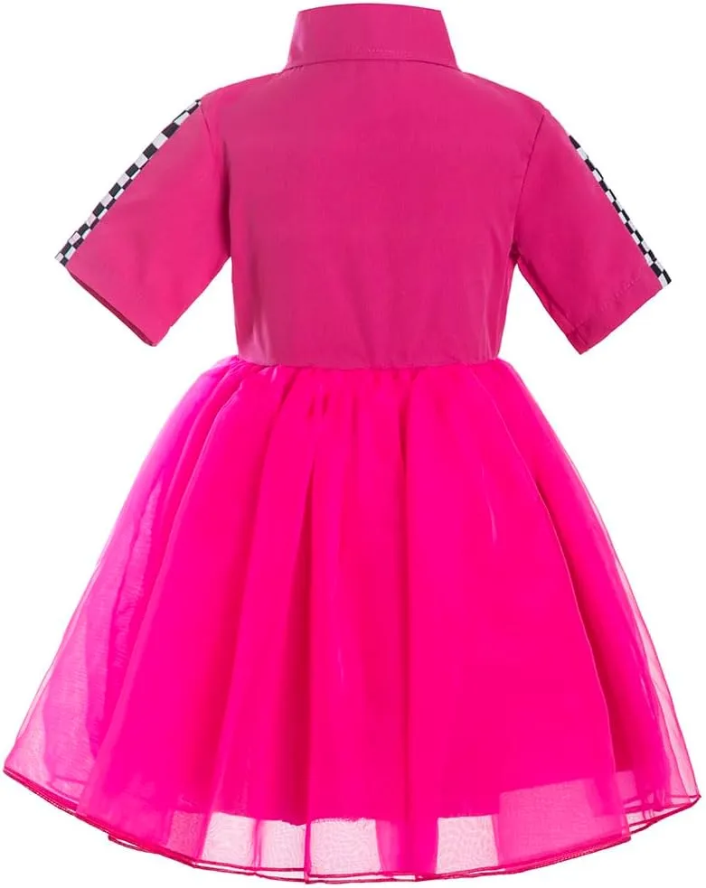 Race Car Outfit Car Birthday Outfit Racer Girl Dress Baby Girl Outfit Red Racer Halloween Kids Costume