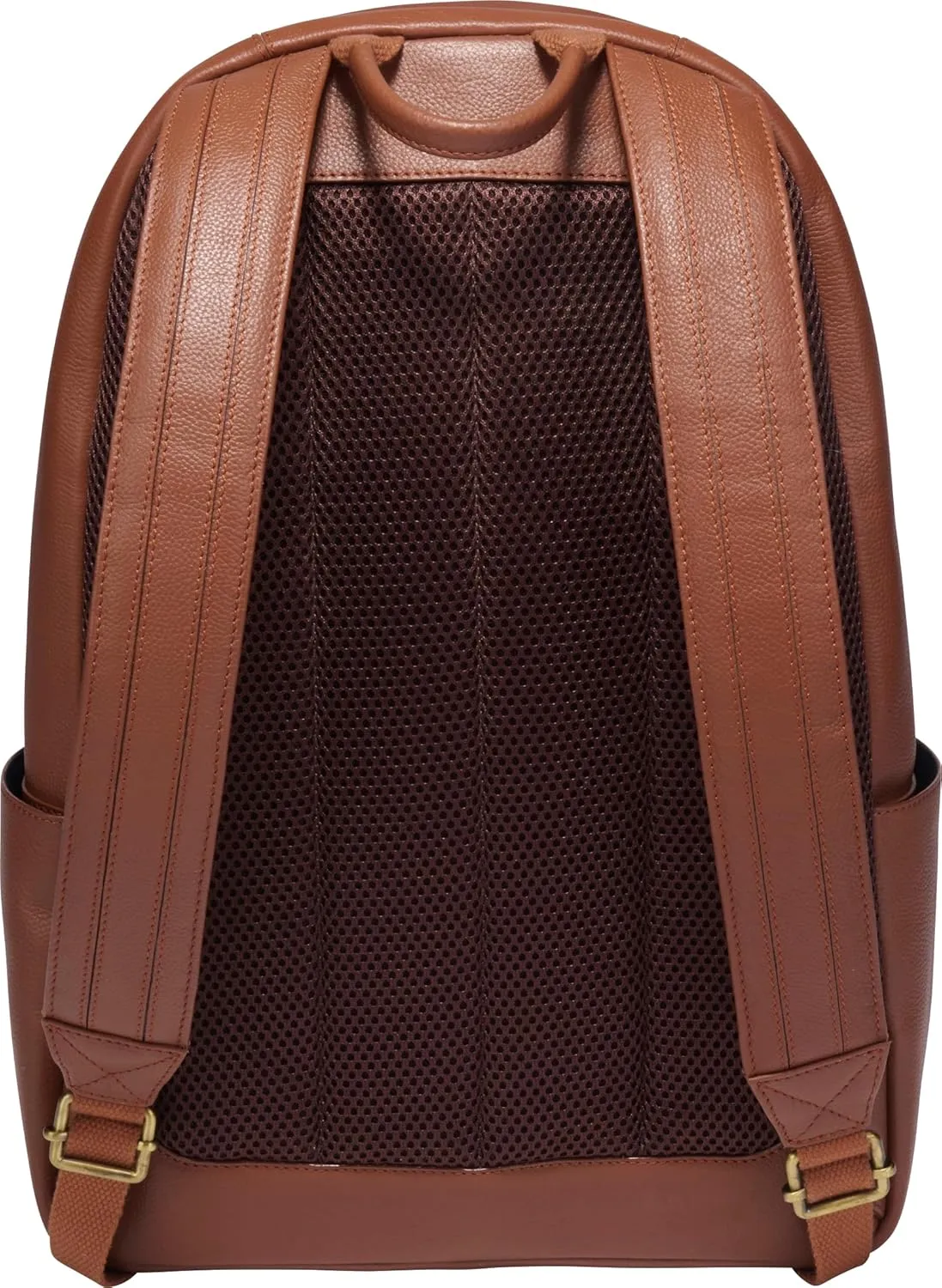 Rawlings Men's Leather Backpack Collection Strike Out, Tan, 5" x 12" x 17.5"
