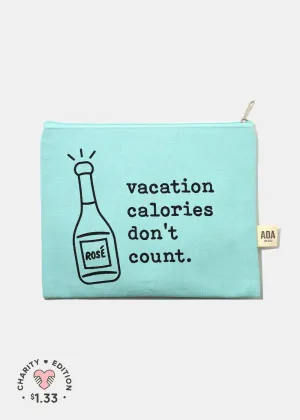 Re-Use Canvas Pouch - Vacation Calories