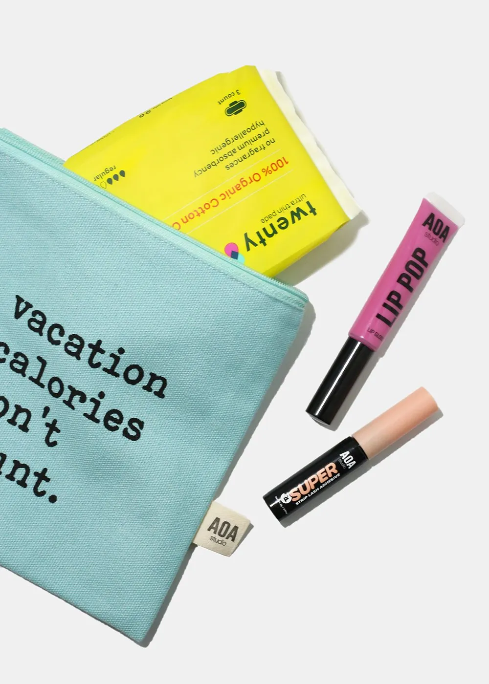 Re-Use Canvas Pouch - Vacation Calories