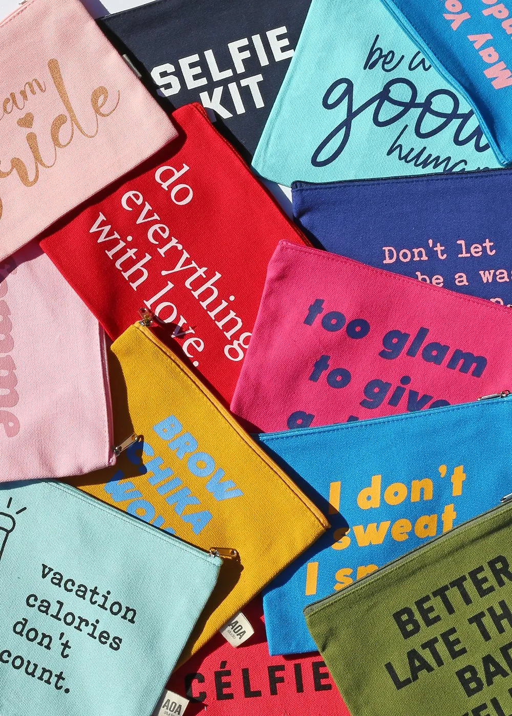 Re-Use Canvas Pouch - Vacation Calories