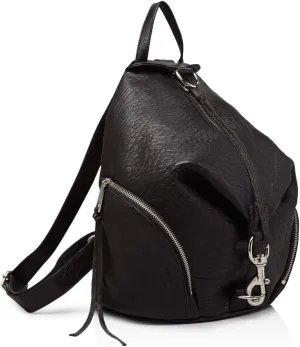 Rebecca Minkoff womens Julian Backpack Backback, Black With Silver, One Size US