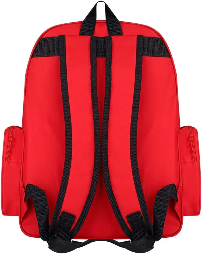 Red Emergency Bag First Aid Backpack Empty Medical First Aid Bag Treatment First Responder Trauma Bags for Camping Cycling Outings Daycare