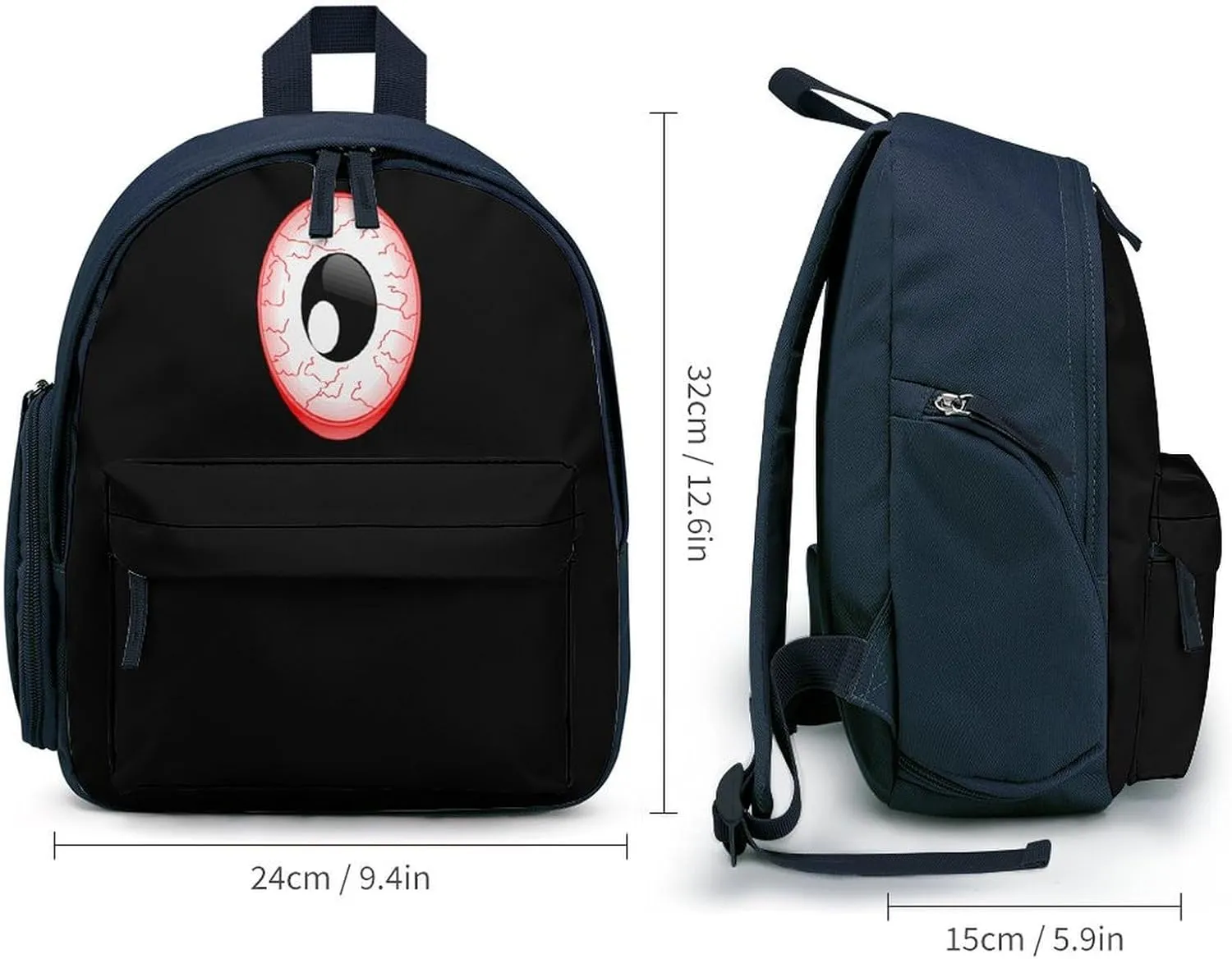 Red Eyeball Laptop Backpack Lightweight 12.6 Inch Travel Daypacks for Travel Work