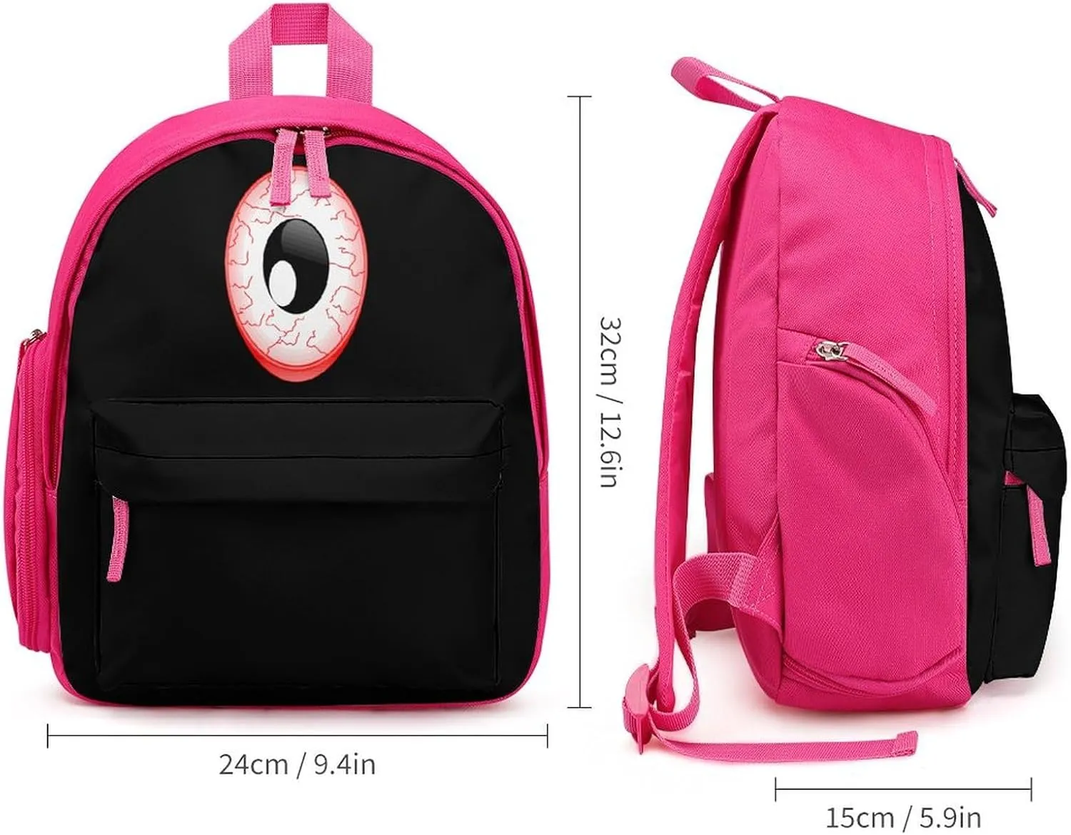 Red Eyeball Laptop Backpack Lightweight 12.6 Inch Travel Daypacks for Travel Work
