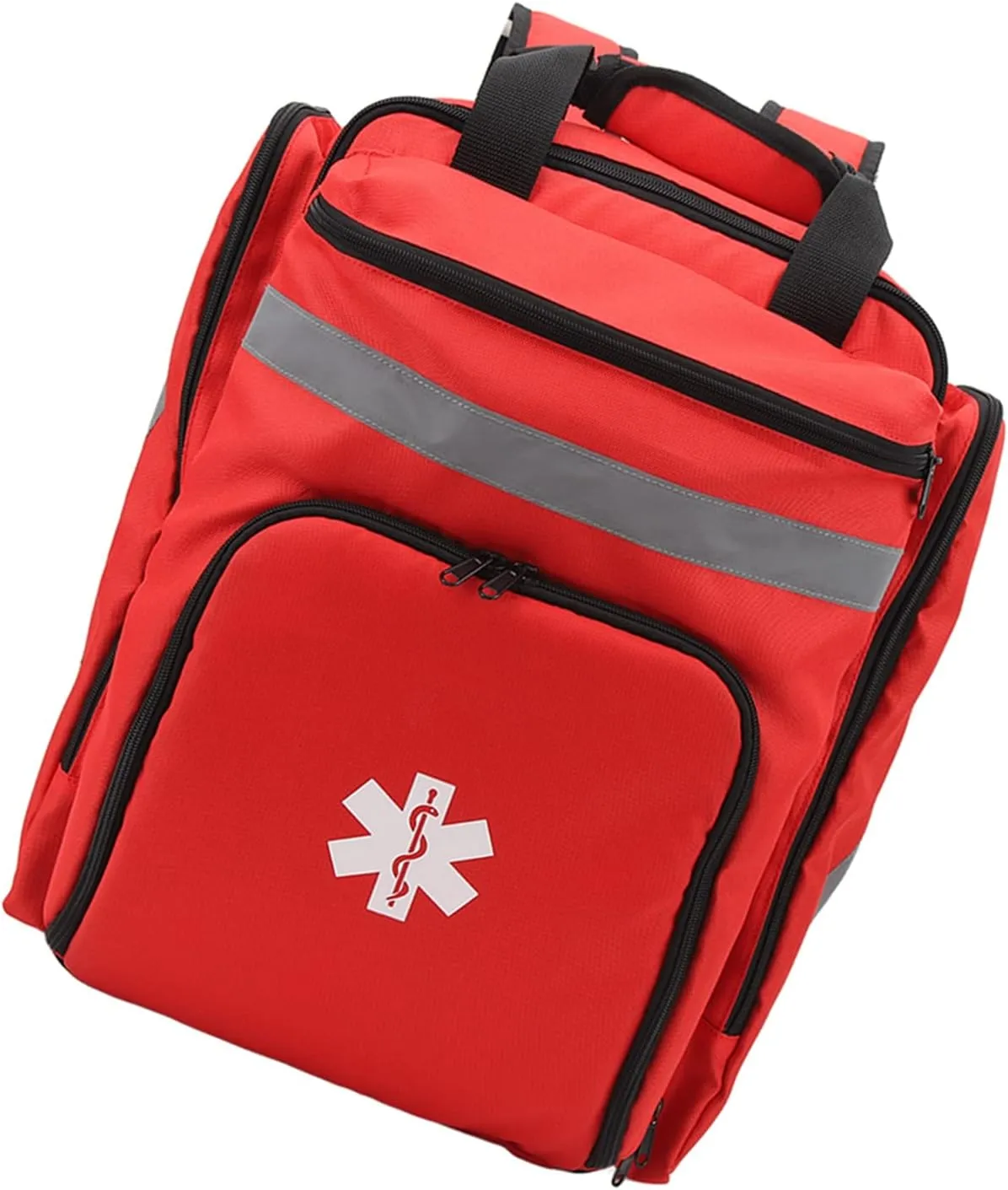 Red Firefighter Bag Large Capacity First Responder Bag Durable Emergency Medical Backpack for Travel Camping All Purpose Outdoor Gear for Firefighters, EMTs, and Adventurers