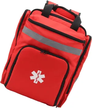Red Firefighter Bag Large Capacity First Responder Bag Durable Emergency Medical Backpack for Travel Camping All Purpose Outdoor Gear for Firefighters, EMTs, and Adventurers