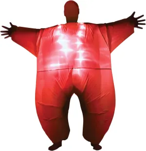 Red Light-Up Inflatable Megamorph Blow up Costume - One Size fits Most