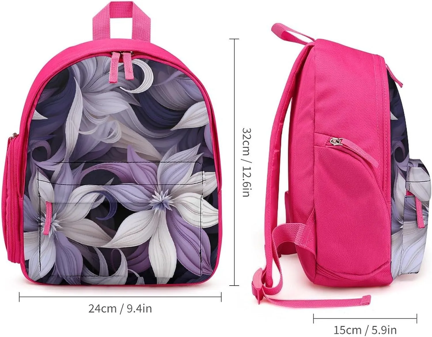 Redbud Purple Flower Plant Laptop Backpack Lightweight 12.6 Inch Travel Daypacks for Travel Work