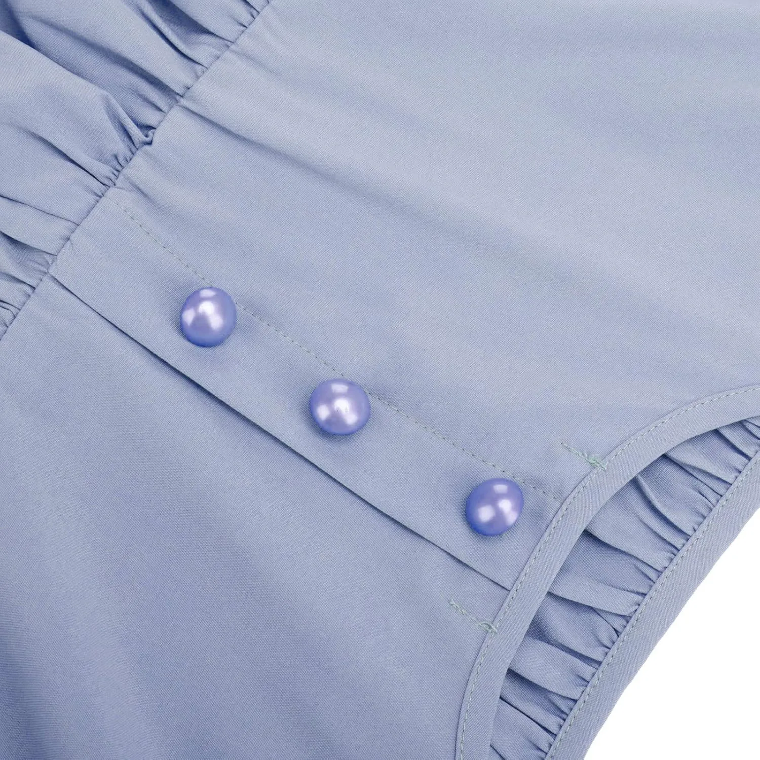 Regency Dresses for Women with Satin Sash Ruffled Puff Sleeve Empire Waist Dress Gown