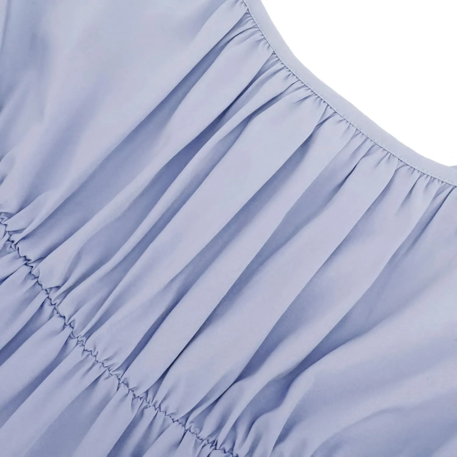 Regency Dresses for Women with Satin Sash Ruffled Puff Sleeve Empire Waist Dress Gown