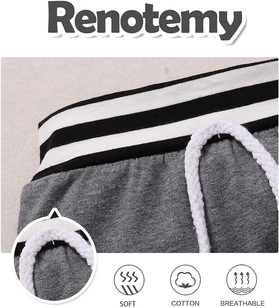 Renotemy Newborn Infant Baby Boy Clothes Outfits New to The Crew Outfits Long Pants Toddler Baby Boy Clothes Set