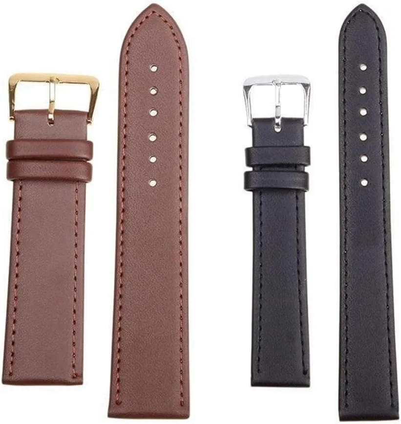 Replace Watchband, Watch Straps,Watch Band Replacement,10mm/12mm/14mm/16mm/18mm/20mm/22mm/24mm Men and Women Pin Buckle Watch Strap Wrist PU Leather Classical Watchband