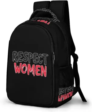 Respect Women Unisex Backpack Casual Daypacks Dual Compartment Shoulders Bag for Camping Hiking Travel Gear