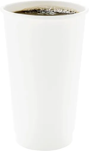 Restaurantware 16 Ounce Disposable Coffee Cups 500 Double Wall Hot Cups For Coffee - Lids Sold Separately Rippled Wall White Paper Insulated Coffee Cups For Coffee Hot Chocolate Tea And More