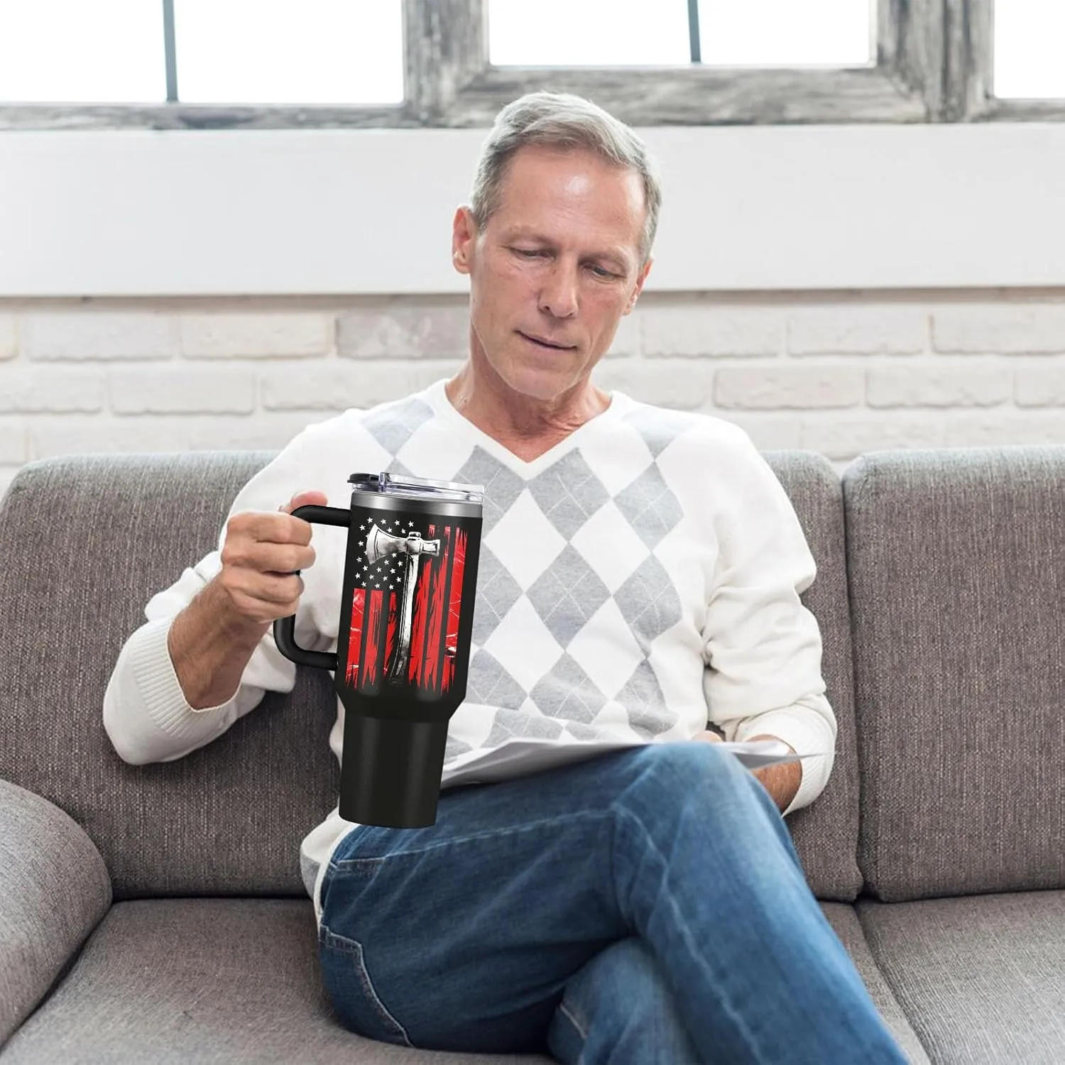 Retired Firefighter Gifts for Men Women, Retired Fireman Stainless Steel Tumbler Cup 40 oz, Retirement Birthday Gifts for Fireman, Being A Retired Firefighter is An Honor Insulated Mug