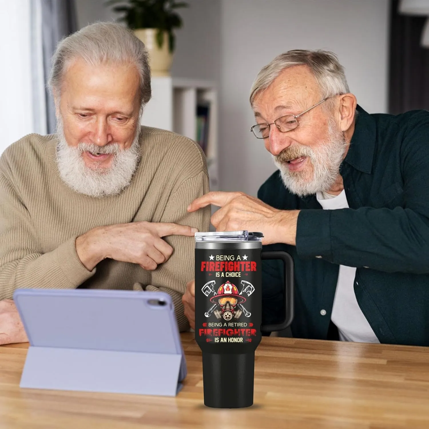 Retired Firefighter Gifts for Men Women, Retired Fireman Stainless Steel Tumbler Cup 40 oz, Retirement Birthday Gifts for Fireman, Being A Retired Firefighter is An Honor Insulated Mug