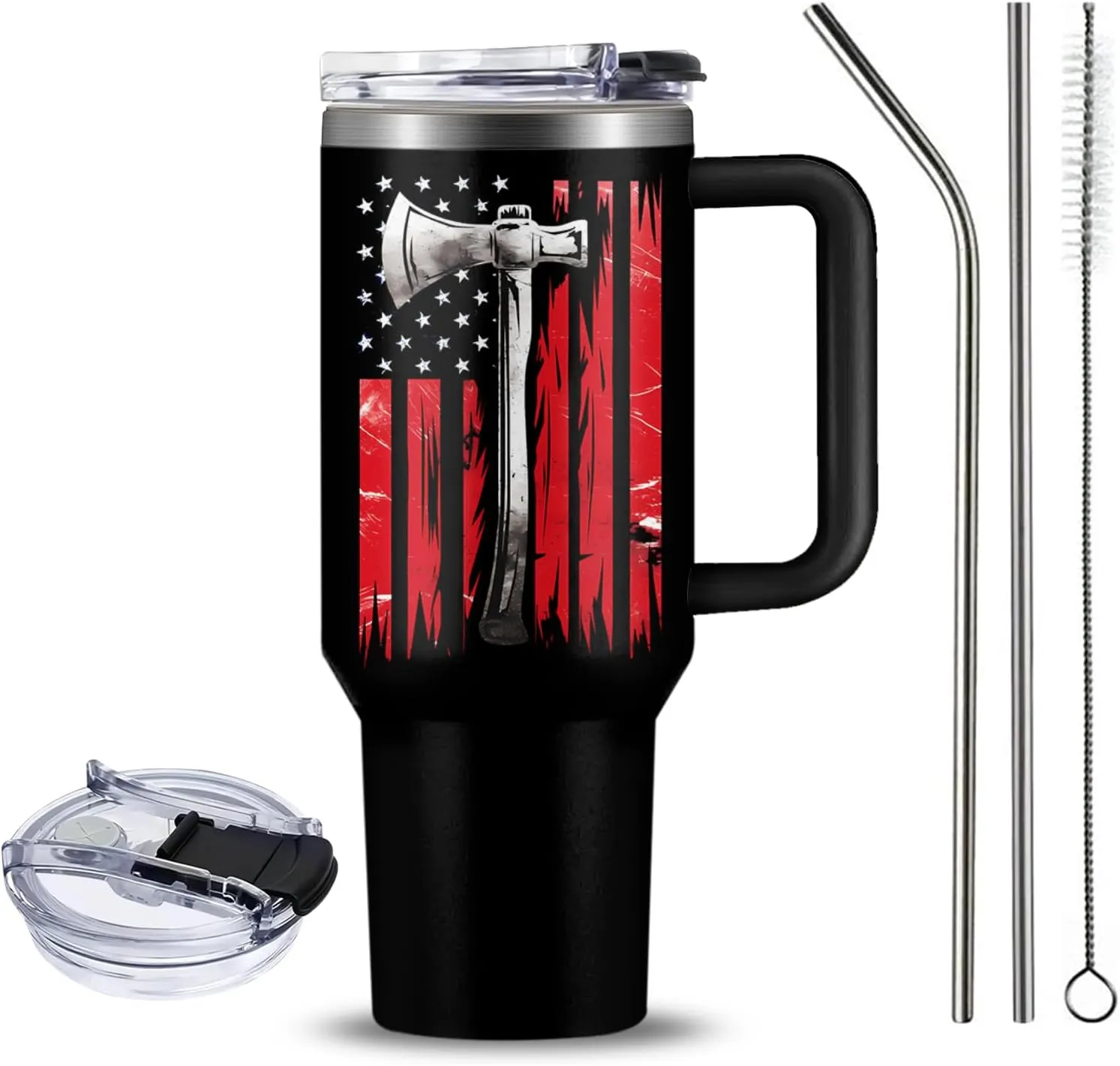 Retired Firefighter Gifts for Men Women, Retired Fireman Stainless Steel Tumbler Cup 40 oz, Retirement Birthday Gifts for Fireman, Being A Retired Firefighter is An Honor Insulated Mug