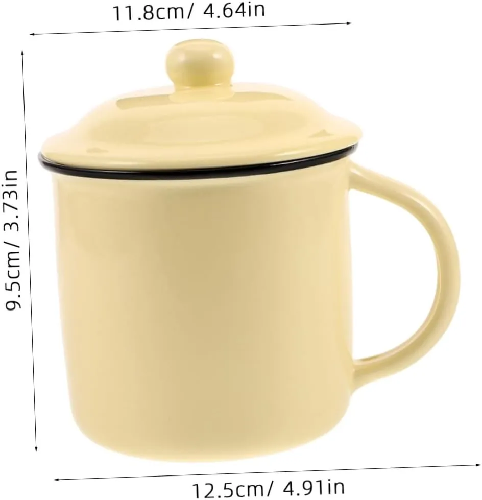 Retro Style Coffee Cup Porcelain Multi-use for Camping Tea Milk Stylish and Functional