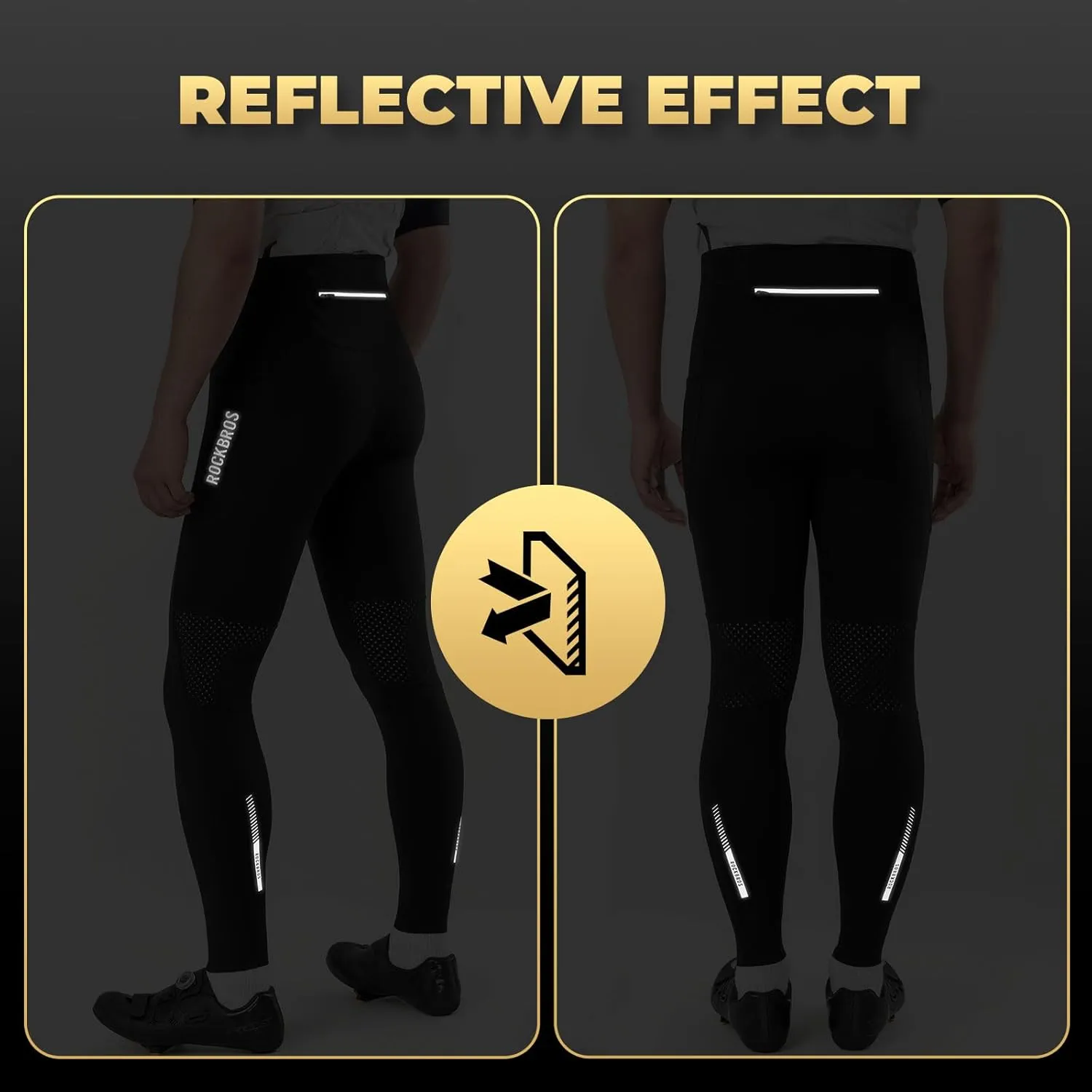 ROCKBROS Men's Cycling Pants Comfortable Tight Multi-Functional All-Season Pants Running Outdoor Activities Bike Pants