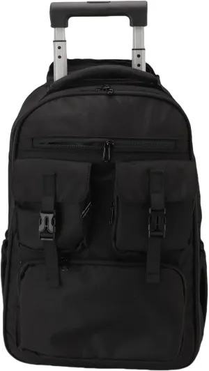 Rolling Duffel, 30L Vacuum Compression Trolley Backpack Water proof Multifunctional for Business Trip, Rational Storage, Large Capacity Main Compartment