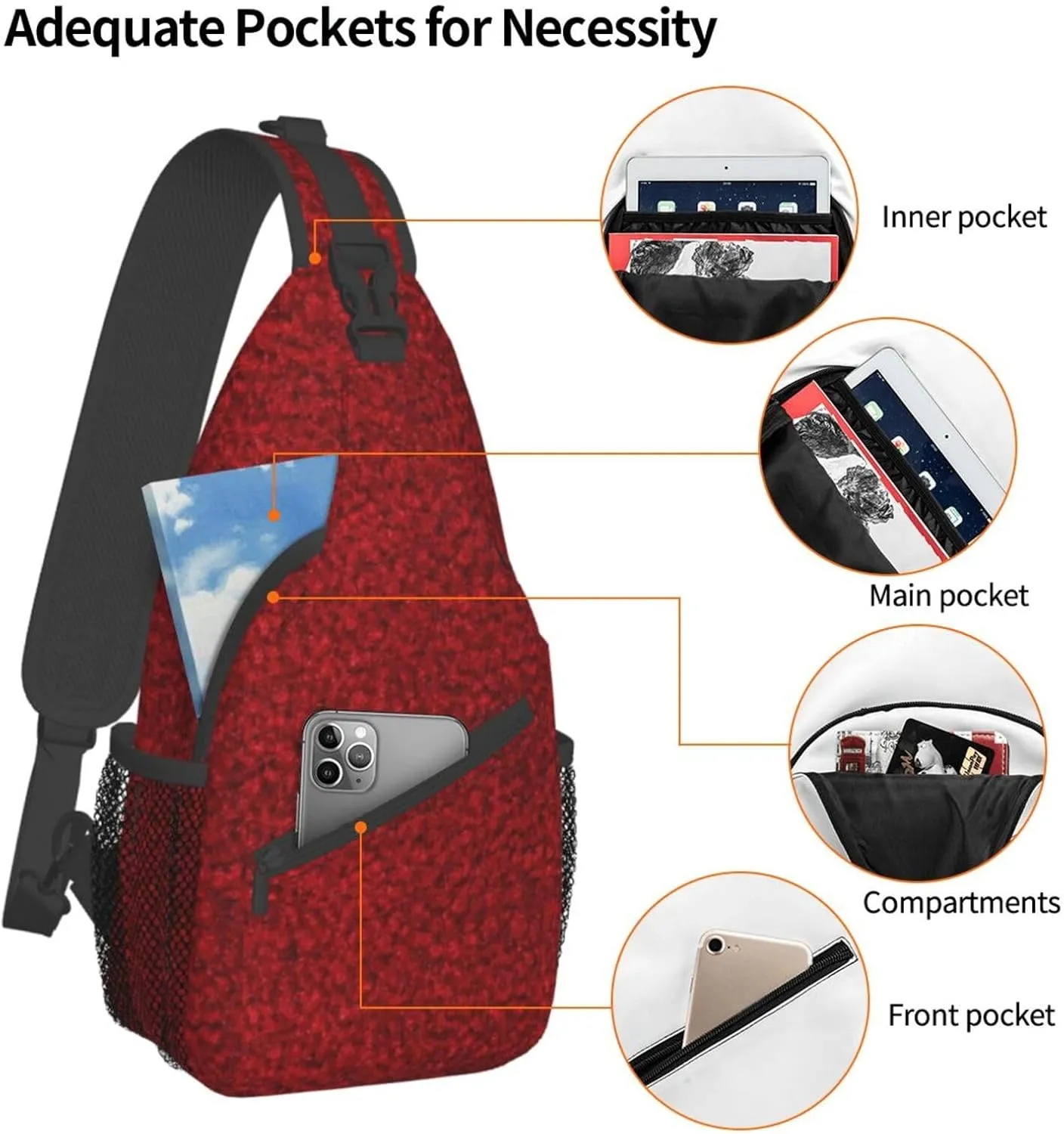 Rose Represents Love Cross Chest Bag Diagonally Travel Backpack, Light Travel, Hiking Single Shoulder Bag