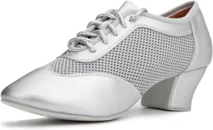 RoseMoli Women's 2" Practice Dance Shoes Latin Dance Shoes Lace-up Ballroom Modern Salsa Rhythm Teaching Practice Professional Performance Dance Shoes