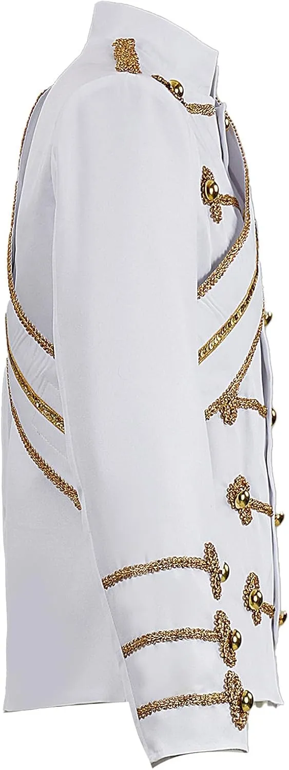 Royal Court Prince Costume Breasted Suit Gild Blazer Jacket Nightclub Bar Dress
