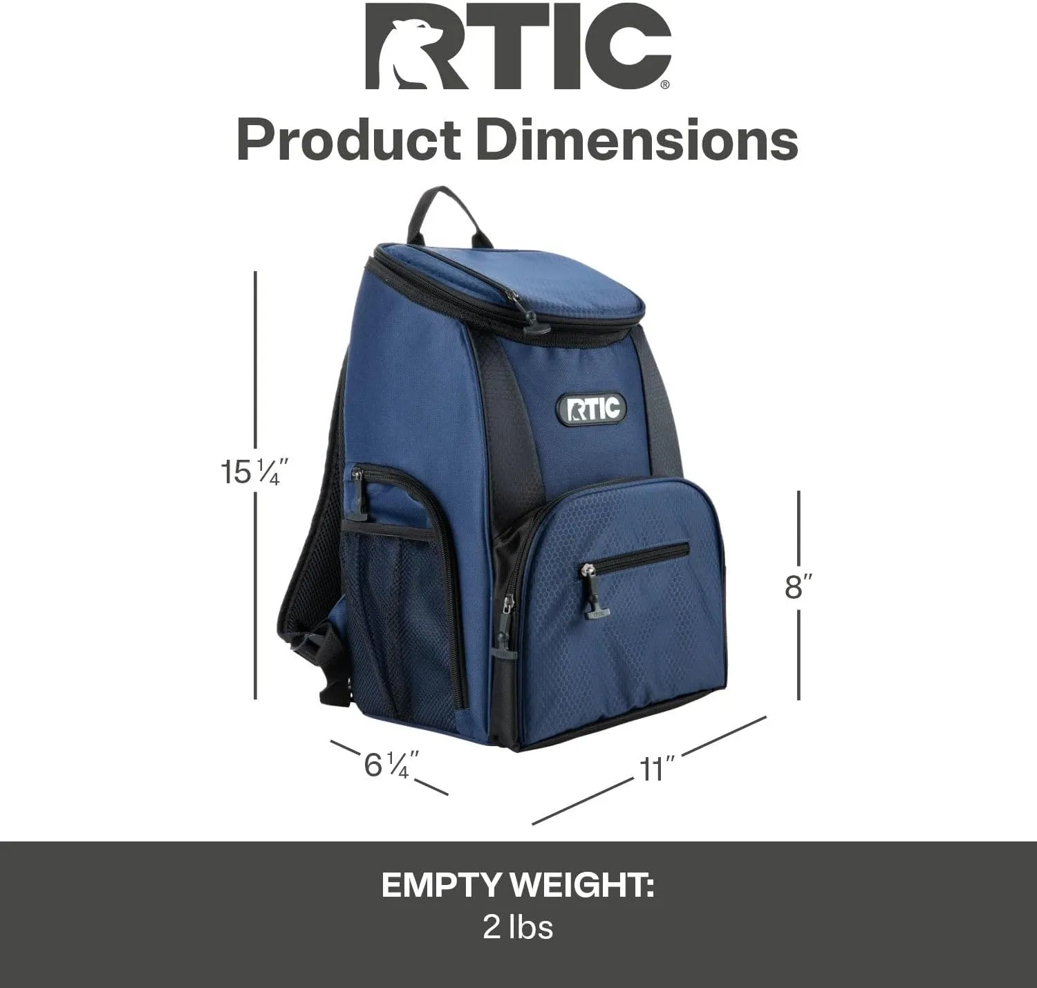 RTIC 15 Can Lightweight Backpack Cooler Soft Insulated Portable Bag for Lunch, Beach, Drink, Beverage, Travel, Camping, Picnic, Car, Hiking,