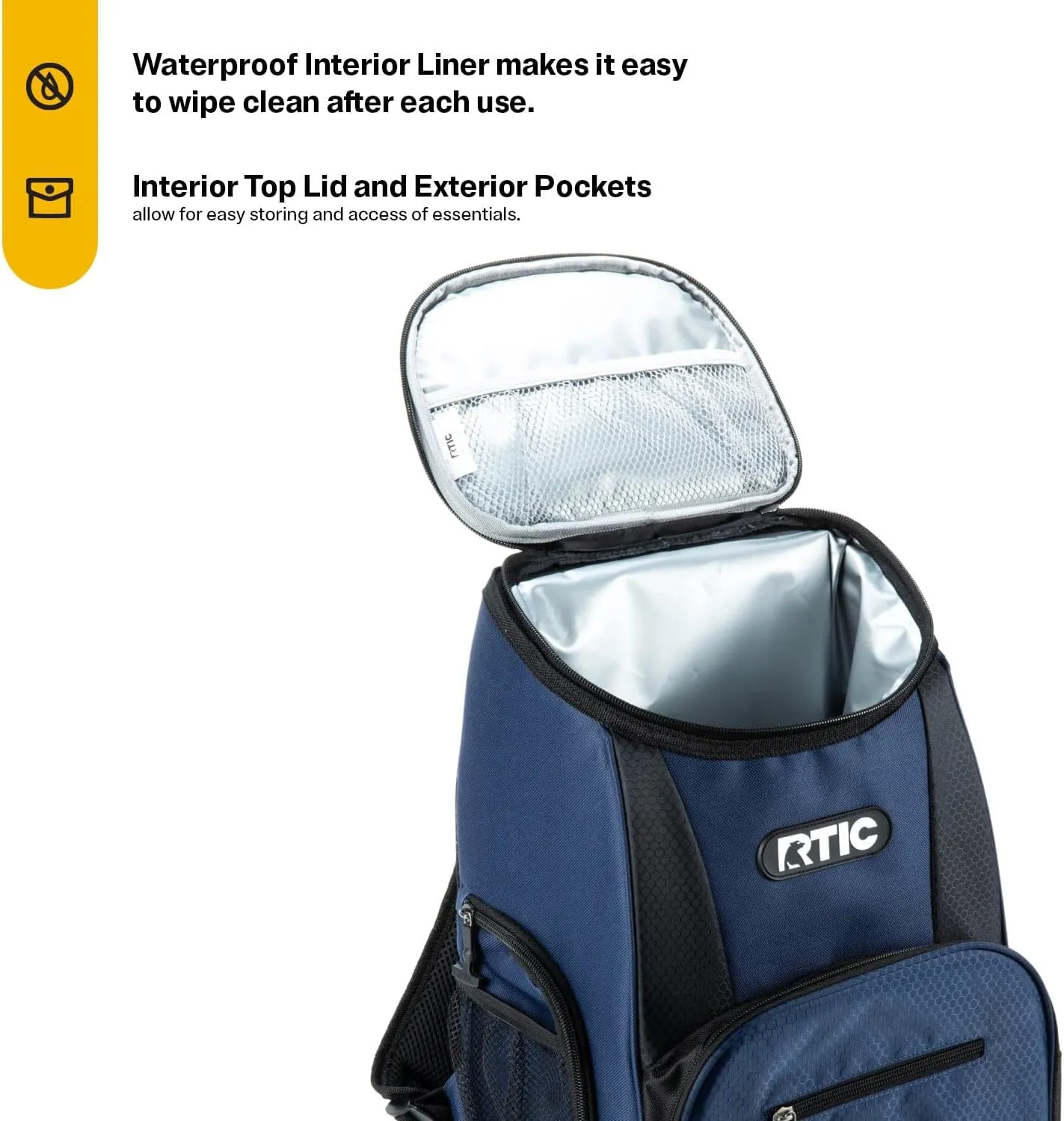 RTIC 15 Can Lightweight Backpack Cooler Soft Insulated Portable Bag for Lunch, Beach, Drink, Beverage, Travel, Camping, Picnic, Car, Hiking,