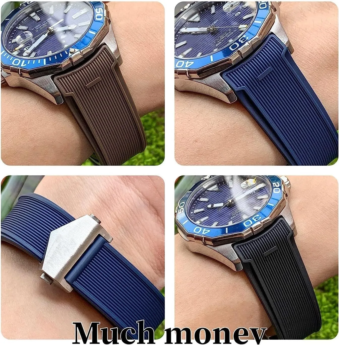 Rubber Watch Strap For Tag HEuer Diver AQUARACER Series Replacement Watch Accessories WatchBands