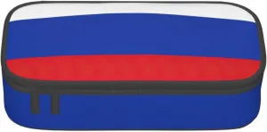 Russian Flag print Large Capacity Storage Bag Travel Office Supplies Box, Makeup Bag, Desk Organizer with