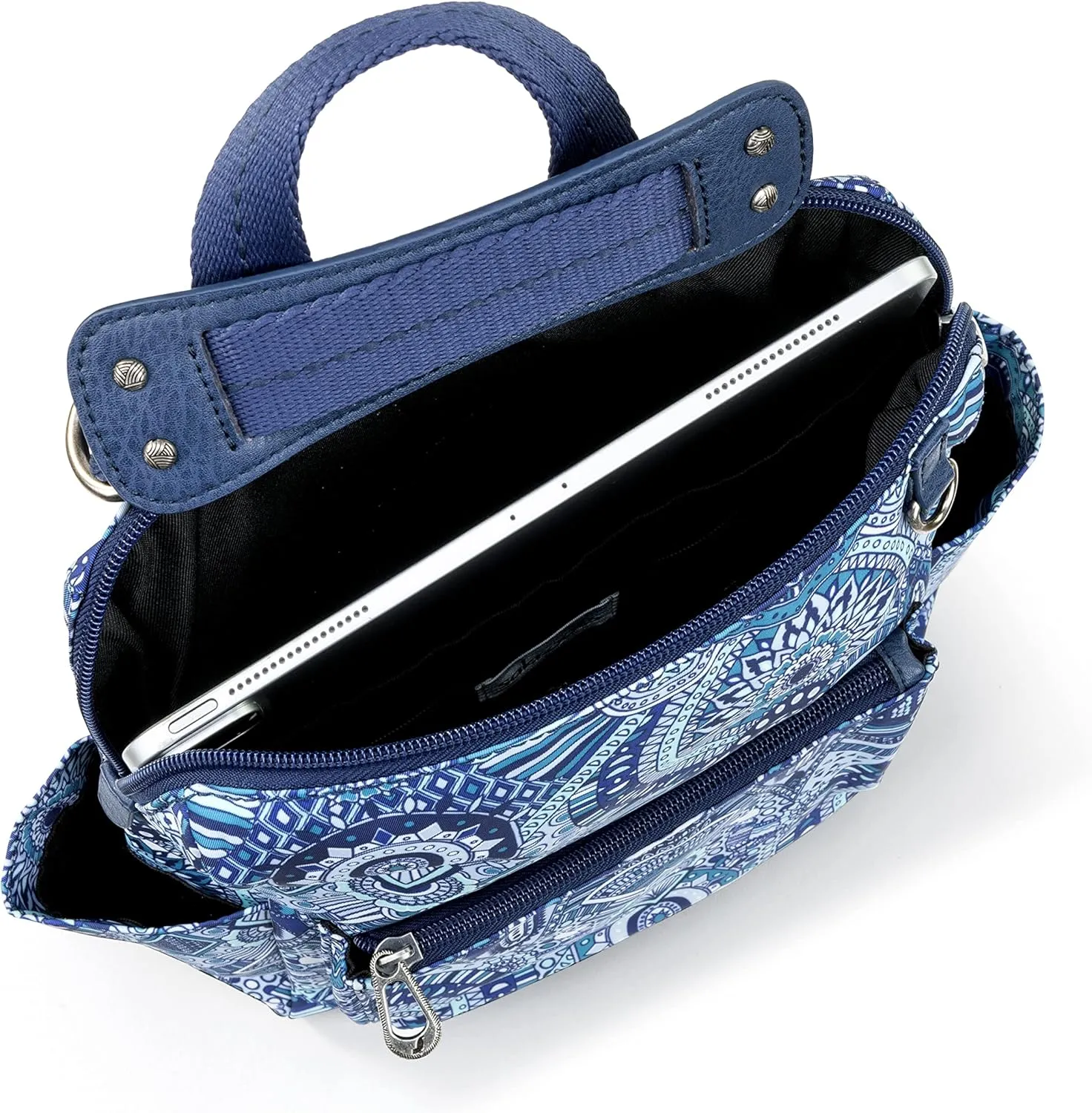 Sakroots Women's Eco-Twill Loyola Small Convertible Backpack, Navy Wanderlust, One Size