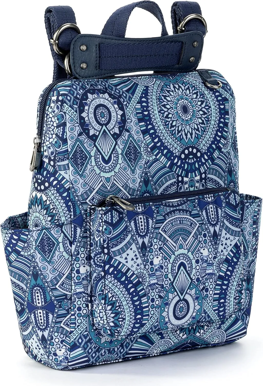 Sakroots Women's Eco-Twill Loyola Small Convertible Backpack, Navy Wanderlust, One Size