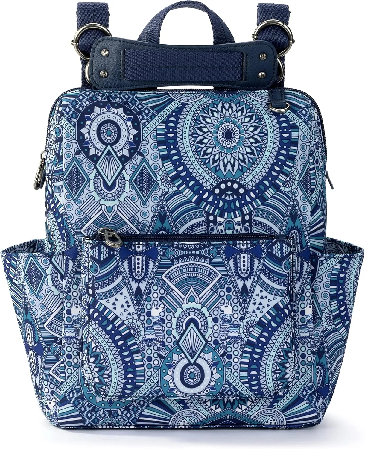Sakroots Women's Eco-Twill Loyola Small Convertible Backpack, Navy Wanderlust, One Size