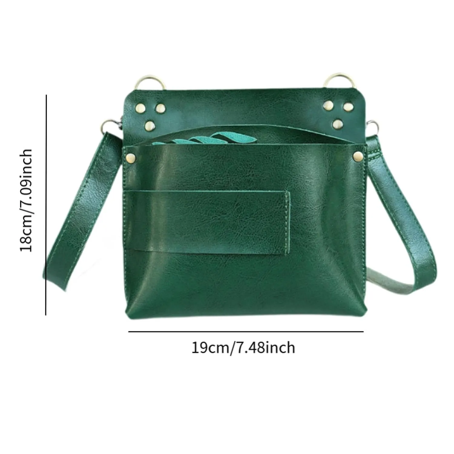 Salon Tools Bag Stylist Tools Bag with Shoulder Belt Large Capacity Hair Clipper Bag Scissor Pouch for Hair Stylist, Green