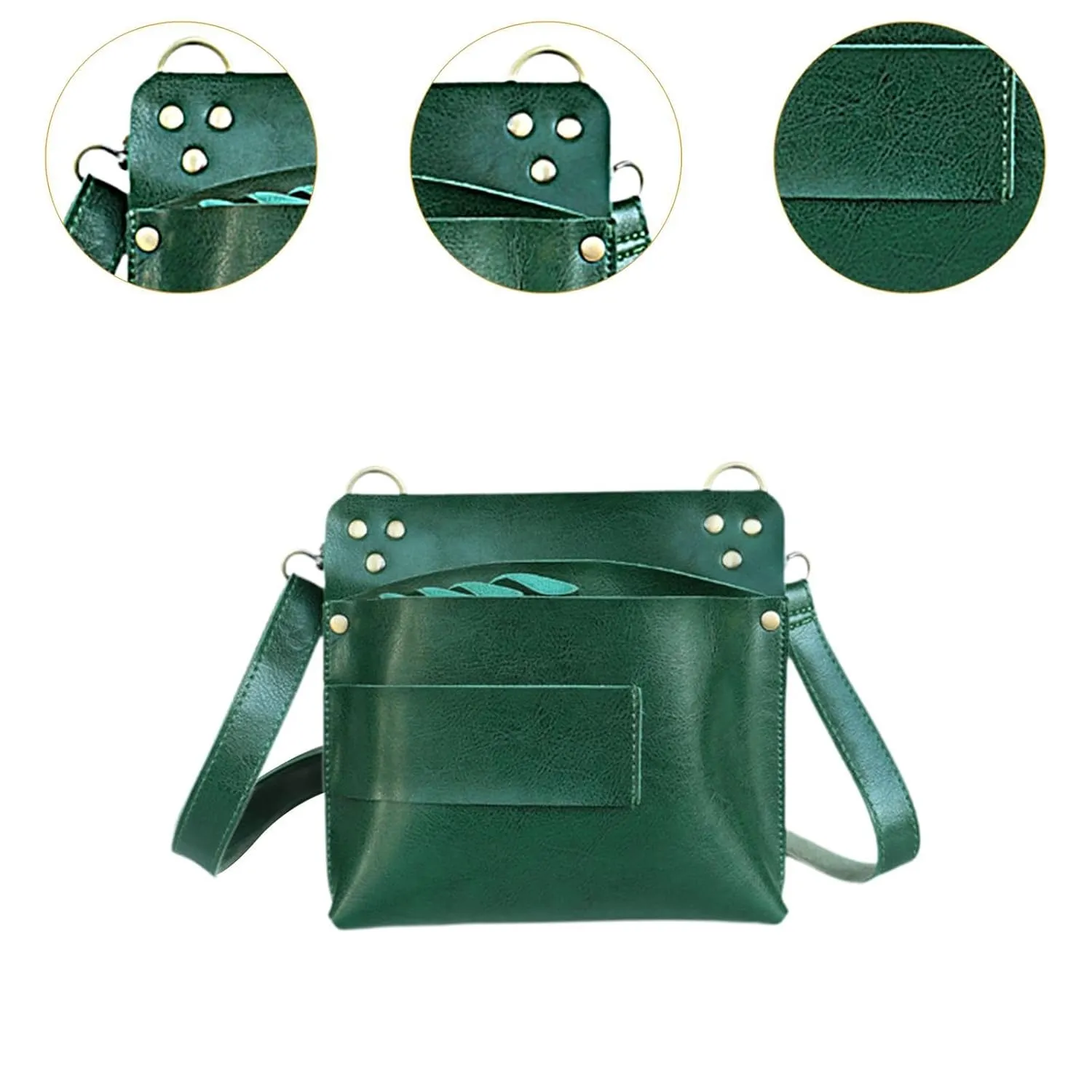 Salon Tools Bag Stylist Tools Bag with Shoulder Belt Large Capacity Hair Clipper Bag Scissor Pouch for Hair Stylist, Green