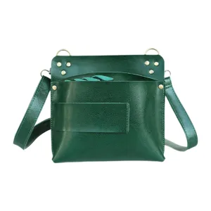 Salon Tools Bag Stylist Tools Bag with Shoulder Belt Large Capacity Hair Clipper Bag Scissor Pouch for Hair Stylist, Green