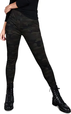 Sanctuary Runway Ponte Leggings with Functional Pockets in Forest Camo