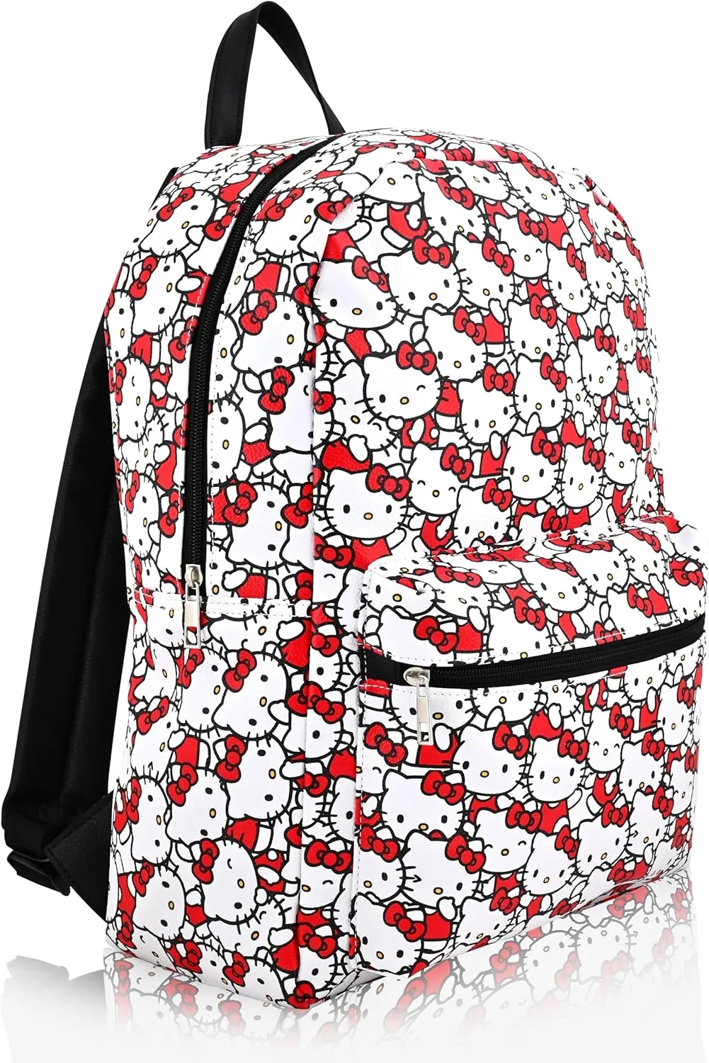 Sanrio Hello Kitty Backpack for Girls, Boys, Women, Men, Adults, Unisex | Cute PU Leather Large Travel Backpack Purse Shoulder Purse | Hello Kitty Bag and Accessories